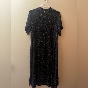 Yas from ASOS Chic Navy Polka Dot Midi Dress